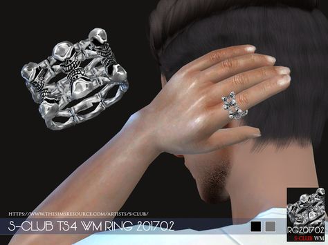 S-Club ts4 WM RINGS 201702 Sims 4 Rings, Male Rings, Sims 4 Download, The Sims 4 Download, The Sims 3, 2 Rings, Sims 4 Cc Finds, Rings Cool, The Sims Resource