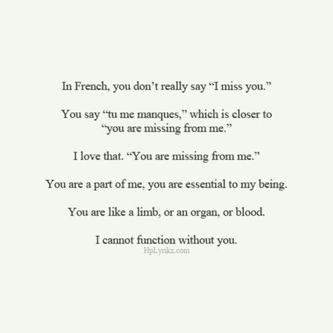 Francais Missing From Me, Love Quotes For Wedding, Enjoy The Little Things, French Quotes, Wedding Quotes, Life Goals, I Miss You, Be Yourself Quotes, The Words