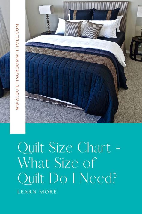 When it comes to making a quilt, size matters! Whether you’re a beginner or an experienced quilter, understanding the different sizes of quilts can help you create the perfect quilt for any project. From cot-sized quilts to California King, the size of a quilt can make all the difference in the finished product. Knowing the right quilt size to use is essential for the success of any quilt. So, why not share your knowledge and experience with a new quilter by introducing them to quilt sizes? Full Size Bed Quilt Pattern, King Size Quilts Master Bedrooms, Queen Size Quilts, Making A Quilt, Quilt Size Chart, Quilting 101, Mattress Foundations, Fat Quarter Quilt, Quilting Room