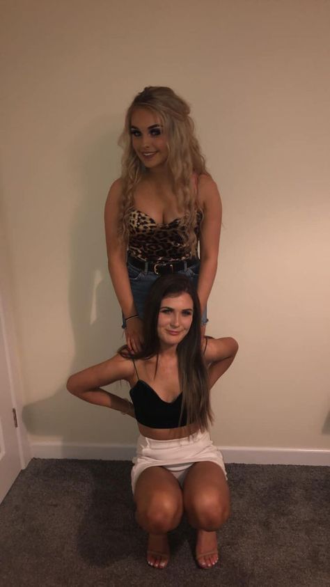 👀 Katie-Rose is standing while Aoife is kneeling 👀 Katie Rose, Katie Rost, Girl Kneel, White Knickers, Show White, Prom Night, Girls Show, Prom, Fashion Photography