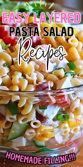 Easy Layered Pasta Salad Spaghetti Pasta Salad Recipes, Spaghetti Pasta Salad, Layered Pasta, Pasta Fresh, Creamed Cucumbers, Clean Eating Salads, Gluten Free Salads, Paleo Salads, Whole Wheat Pasta