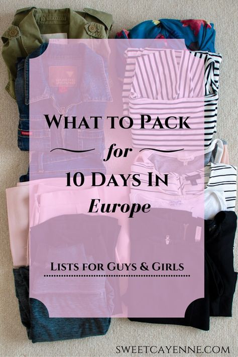 10 Days In Europe, Europe Travel Packing, European Travel Outfit, Europe Packing, Travel Hacks Packing, Europe Packing List, Europe Travel Outfits, Packing For Europe, Packing Essentials