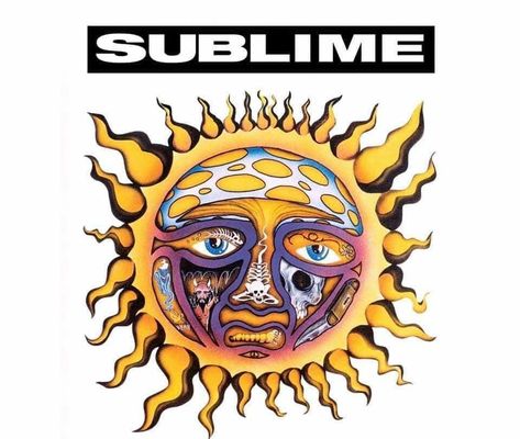 Color Book Pages, Sublime Tattoo, Lou Dog, Sublime Sun, Sublime Band, Sun Drawing, Sun Logo, Drawing Letters, Color Book