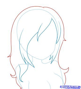 Chibi Female, Girl Hair Drawing, Pelo Anime, Manga Hair, Hair Sketch, Hair Drawing, Drawing Faces, Step By Step Hairstyles, How To Draw Anime Hair