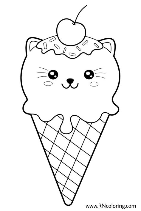 These free printable coloring pages are perfect for kids of all ages. They feature a variety of cute and cuddly ice cream characters, including ice cream cones, sundaes, popsicles, and more. Let your imagination run wild as you color these pages in any way you like.    #kawaii #icecream #coloring #pages #kids Sketsa Ice Cream, Coloring Pages Ice Cream, Ice Cream Coloring, Chibi Coloring Pages, Fnaf Coloring Pages, Ice Cream Coloring Pages, Food Kawaii, Food Coloring Pages, Printable Cute