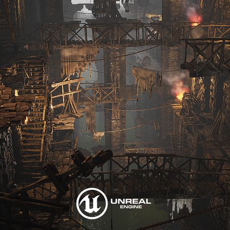 Dungeon Souls Unreal Engine Environment, Vasiliy Poryagin on ArtStation at https://www.artstation.com/artwork/284L4K Unreal Engine Environment Art, Unreal Engine Environment, 3d Game Environment, Mork Borg, Art Examples, Fantasy Background, Environment Art, Virtual Design, My Stuff