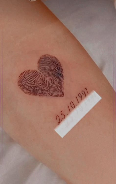 Tattoos For Significant Other Love, Tattoo For Him Love, Love Tattoos For Women Couples, Thumbprint Tattoos Couples, Tattoos For Relationships, Tattoos About Love Relationships, Hand Print Tattoo For Women, Fingerprint Tattoo Couple, Best Couple Tattoos True Love