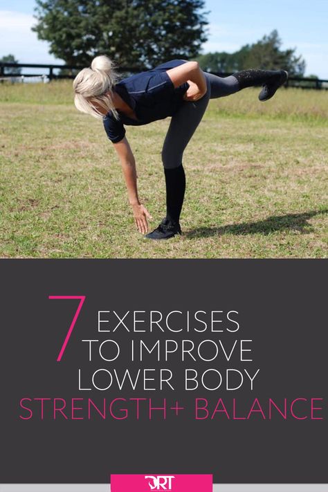 Here are 7 training exercises to help improve you lower body strength and balance for dressage. #dressage #dressagerider #dressagetraining #dressageexercises Equestrian Workout, Dressage Exercises, Lower Body Strength, Dressage Training, Horse Exercises, Horse Riding Tips, Body Exercises, Training Exercises, Body Strength