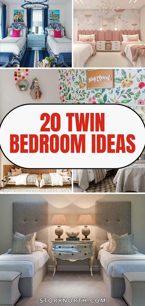 Save this pin for creative and practical twin bedroom decorating ideas! Discover how to make the most of shared spaces with these inspiring design tips. #HomeDecor #BedroomIdeas #SharedSpace #TwinBedroom #DecorInspo L Shaped Bedroom Layout, L Shaped Twin Beds, Twin Bedroom Ideas, Corner Twin Beds, L Shaped Beds, Shared Girls Room, Red Space, Bed Photos, Teenage Room