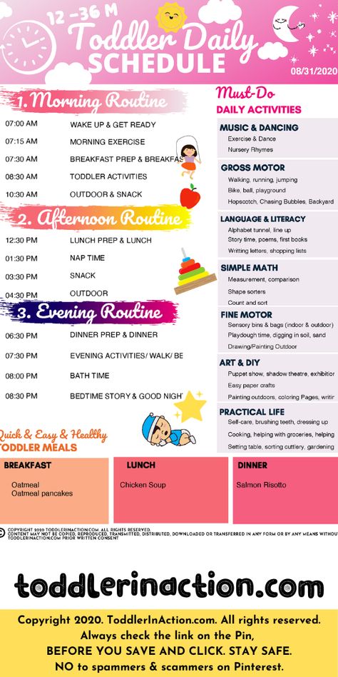 Toddler Daily Schedule, Daycare Schedule, Schedule Ideas, Toddler Routine, Daily Routine Chart, Toddler Schedule, Age Appropriate Chores, Baby Schedule, Baby Life Hacks