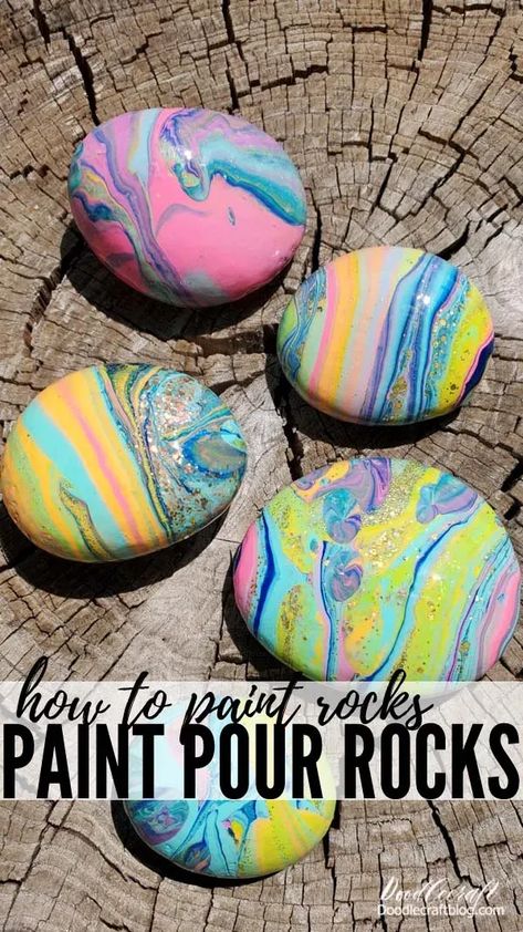 Paint pouring on rocks is so much fun! The canvas is easy to acquire, the paint is premixed and ready to pour immediately. This is such a fun craft for any skill or humans of any age. Dotting Designs, Free Bingo Cards, Rocks Painting, Marble Rock, Paint Rocks, Painted Rocks Diy, Paint Pouring, Painting Rocks, Pouring Painting