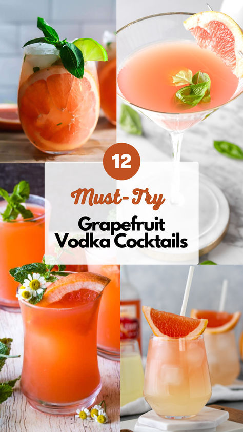 Grapefruit Vodka Cocktails Vodka And Grapefruit Juice, Sparkling Grapefruit Cocktail, Drinks With Grapefruit Vodka, Vodka And Grapefruit Drinks, Vodka Paloma Cocktail, Vodka Grapefruit Cocktail, Cocktails Recipes Vodka, Grapefruit Juice Cocktail, Vodka Soda Cocktails