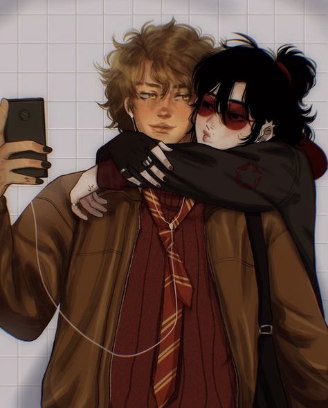 Wolfstar Fanart, Remus And Sirius, Marauders Fan Art, Gay Harry Potter, Harry Potter Artwork, Harry Potter Ships, Lord Voldemort, All The Young Dudes, Harry Potter Marauders