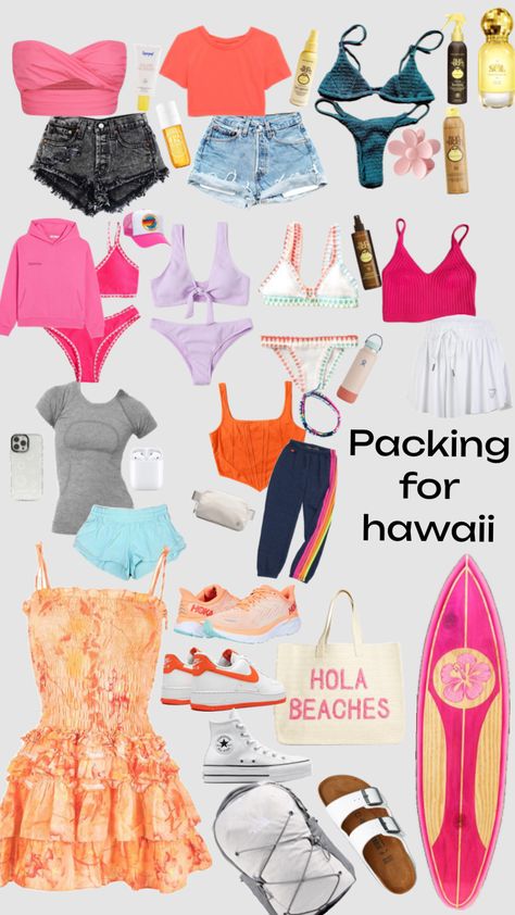 #hawaii Summer Fits Hawaii, Preppy Hawaii Outfits, Hawaii Inspo Outfits, Outfits To Wear To Hawaii, Hawaii Inspired Outfits, Shein Hawaii Outfits, Hawaii Spring Break Outfits, Clothes For Hawaii, Cute Outfits For Hawaii