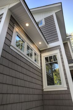 Exterior Windows on Pinterest | Exterior Window Trims, Window ... Cottage Exterior Colors, Craftsman Window, Craftsman Window Trim, Gray House, Window Trim Exterior, Craftsman Exterior, Cottage Exterior, Exterior Color Schemes, Exterior Paint Colors For House