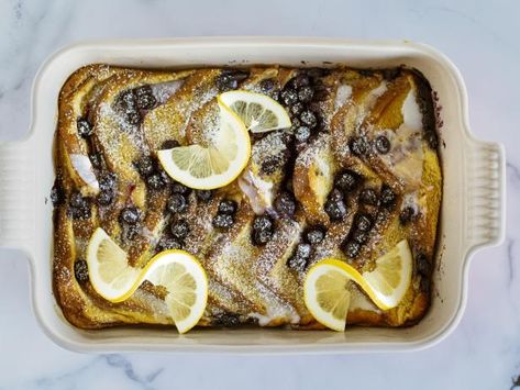 Lemon Blueberry French Toast, Almond Rolls, Blueberry French Toast Bake, Onion Frittata, French Toast Casserole Recipe, Blueberry French Toast Casserole, Make Ahead Brunch, French Toast Casserole Recipes, Blueberry French Toast