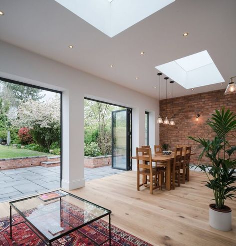 Choir Singer's House by Intervention Architecture #homedecor #rustic #rustickitchen #interiors #interiordesign #modernkitchen Kitchen Diner Extension, House Extension Plans, Patio Layout, Red Brick Wall, Room Extensions, Open Plan Kitchen Dining, Open Plan Kitchen Living Room, House Extension Design, Kitchen Extension