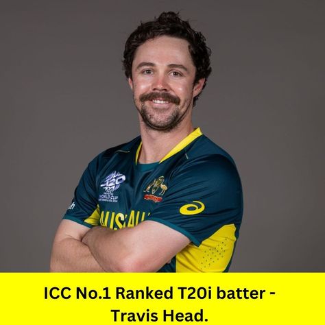 icc no 1 ranked t20 batter travis head . . . . #icc #t20worldcup Travis Head, World Cup, Snapchat, Collage, Quick Saves, Pins