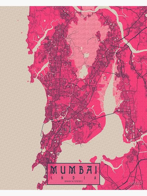 Mumbai City Map, Mumbai Map, City Maps Illustration, Travel Book Design, Map Of India, Pinterest Room, Mumbai City, India Map, Trend 2024