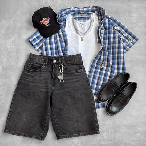 Cute Men Fashion, Cute Fashionable Outfits, Good Style Outfits, Tee Outfit Ideas, Blouse Outfit Casual, Carhartt Flannel, Fit Inspired, Fits Inspiration, Street Style Outfits Men