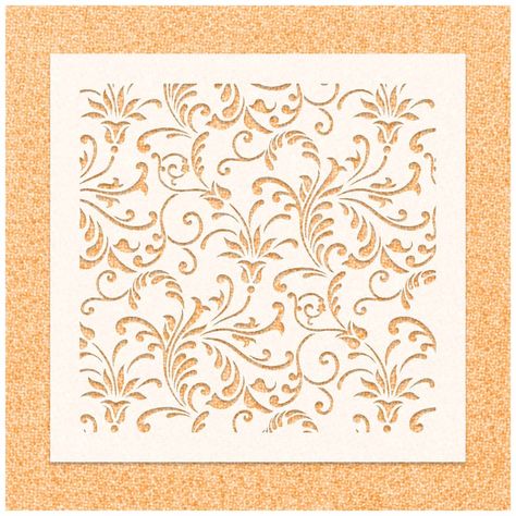 Stincel Pattern Design, Leave Stencil, Plaster Flower Stencil Wall, Damask Pattern Stencil, Damask Stencils For Fabric, Simple Floral Stencil Flower Patterns, Vine Stencil, Pattern Ceiling, Flower Stencil Patterns Floral Border