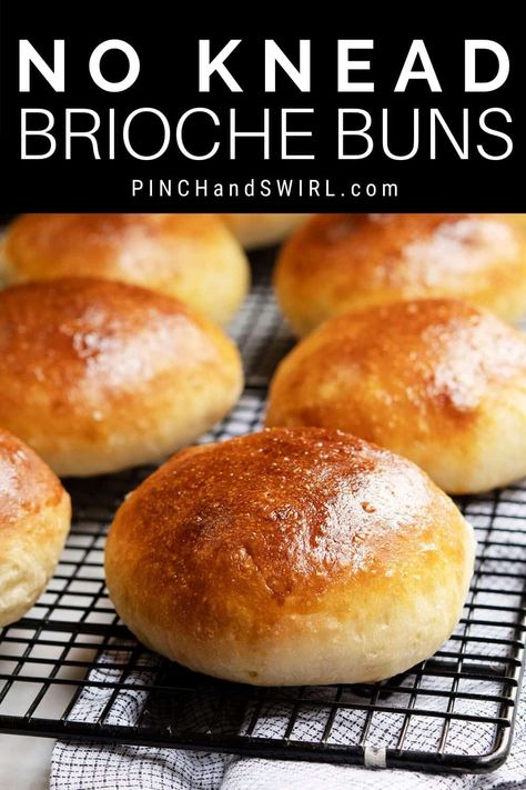 The best recipe for Homemade Brioche Buns! So easy! Just 7 simple ingredients and quick with a total 15 minutes of active time! Make the same day or the night before. The perfect balance of savory and sweet - perfect for all sorts of burgers and sandwiches! Thanksgiving Hairstyles For Black Women, Brioche Dinner Rolls, Hairstyles For Holiday, Thanksgiving Hairstyles, Homemade Brioche, Brioche Rolls, French Baking, Brioche Bun, Hairstyles Cute