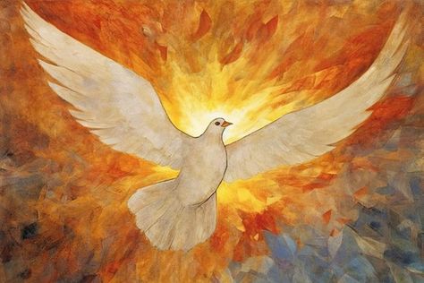 Who Is the Holy Spirit? Emotions Drawing, Holy Spirit Art, Heavenly Art, Holy Spirit Dove, Music Notes Art, Jesus Artwork, Guided Art, Notes Art, Jesus Wallpaper