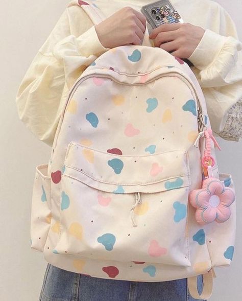 Tas Aesthetic, Channel Aesthetic, Cute Backpacks For School, Korean Bag, Cute School Bags, Cute Mini Backpacks, Stylish School Bags, Kawaii Bags, Kawaii Backpack