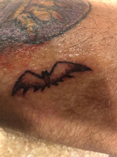 Bat Tattoo, Stick And Poke, Ear Tattoo, Behind Ear Tattoo, Tattoos