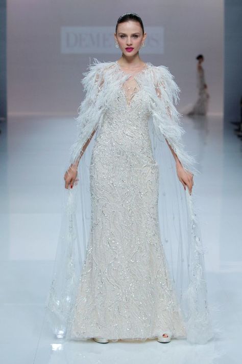 Demetrios 2019. Demetrios Wedding Dress, Demetrios Bridal, Feather Cape, New Look Fashion, Contemporary Bride, Bridal Gallery, Bridal Cape, Top Wedding Dresses, Fairytale Dress