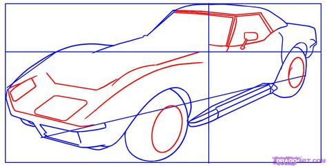 How To Draw A Corvette | How to Draw a Corvette, Step by Step, Cars, Draw Cars Online ... Corvette Drawing, Truck Cookies, Vehicle Drawing, Car Sketching, Car Drawing Pencil, How To Draw Muscles, Draw Cars, Corvette Car, Cars Coloring