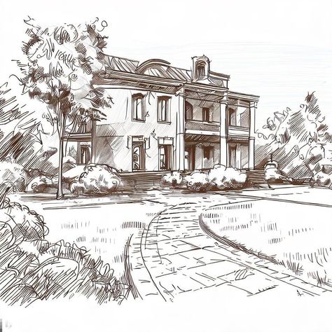 Outdoor Drawings, Grass Sketch, E Image, Sketch Ideas, Drawing Stuff, Landscape Projects, House Painting, Microsoft, Sketch