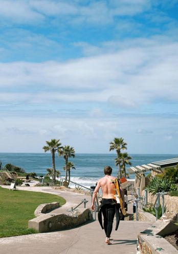 Grab your board and head to the protected inlet of Fletcher Cove on Solana Beach. Solana Beach California, San Diego Travel, Solana Beach, California City, San Diego Beach, Surf Trip, Beach Lifestyle, California Love, California Dreaming