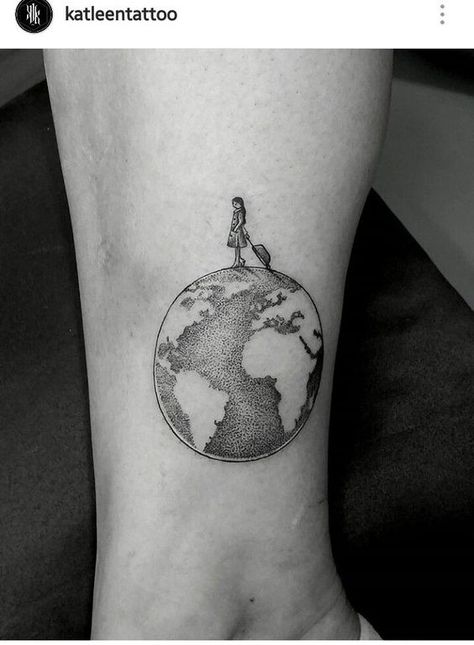 #travel #tatoo #earth #planet Globe Tattoo, Change Tattoo, Small Wave Tattoo, Globe Tattoos, Small Tattoo Placement, Earth Tattoo, Airplane Tattoos, Map Tattoos, Earth Planet