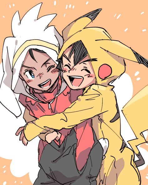 Satoshi X Gou, So Cute, Ash, Pokemon, Pokémon