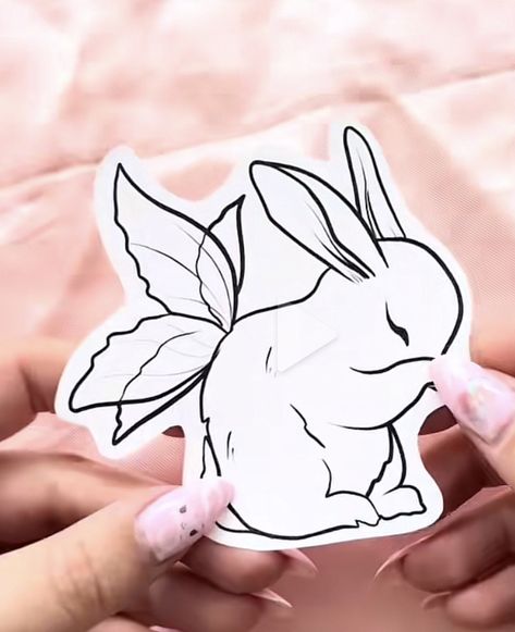 Fairy Bunny, Bunny Tattoo, Angel Wings Art, Rabbit Drawing, Bunny Tattoos, Rabbit Tattoos, Angel Wings Tattoo, Wing Tattoo, Wings Art