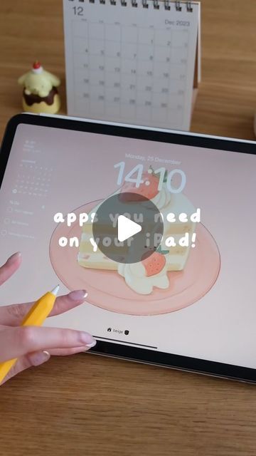 StudioCherii 📝🍒🌸 on Instagram: "have you tried these iPad apps? 🩷  🏷️ #ipad #ipadapp #app #productivity #deskgram #goodnotes #studynotes #ipadjournal #studygram #ipadpro #apple #ios #aesthetichomescreen #wallpaper #digitalart #procreate" Apps I Need On My Ipad, Ipad Editing Aesthetic, Lenovo Tablet Wallpaper, How To Decorate Ipad Homescreen, Free Apps You Need On Your Ipad, Apps To Get On Ipad, Ipad Os 17 Wallpaper, Ipad Tips Student, Apps Must Have Ipad