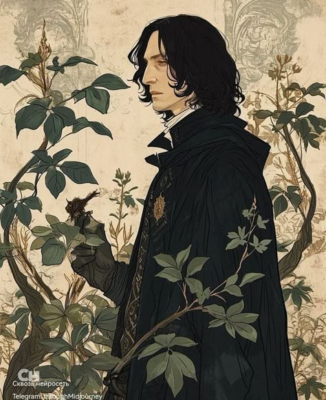 Severus Snape Painting, Slytherins Fanart, Adult Harry Potter Fanart, Young Snape Fanart, Snupin Fanart, Severus Snape Drawing, Severitus Fanart, Dark Harry Potter Fanart, Harry Potter Oc Art