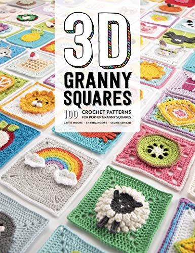 3D Granny Squares: 100 crochet patterns for pop-up granny squares (Paperback): Celine Semaan 3d Granny Squares, Motifs Granny Square, Crocheted Animals, Confection Au Crochet, Bonnet Crochet, Manta Crochet, Crochet Magazine, Haken Baby, Crochet Square Patterns