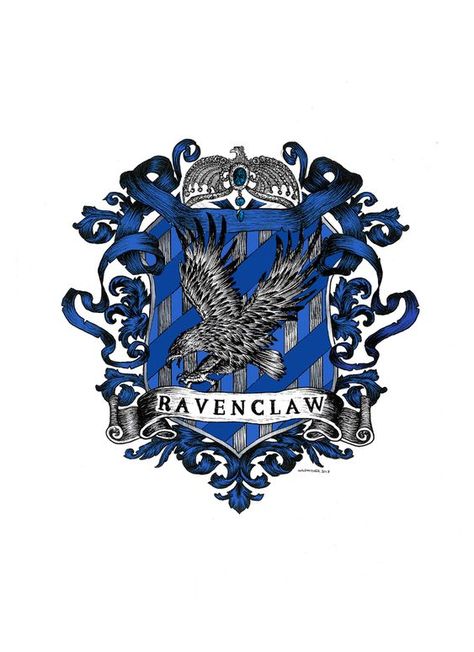 Ravenclaw Crest, Ravenclaw, Throw Pillow, Personal Style, Blue