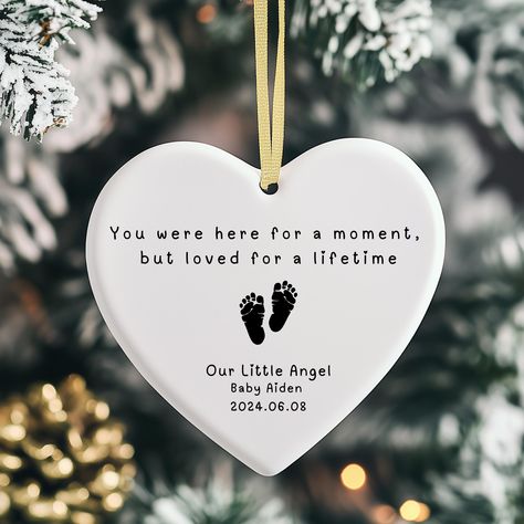 Baby Loss Ornament, Baby Loss Memorial Gift, Baby Footprint Keepsake, Baby Loss Memorial, Infant Loss Memorial, Footprint Keepsake, Baby Loss, Baby Footprints, Gift For Parents