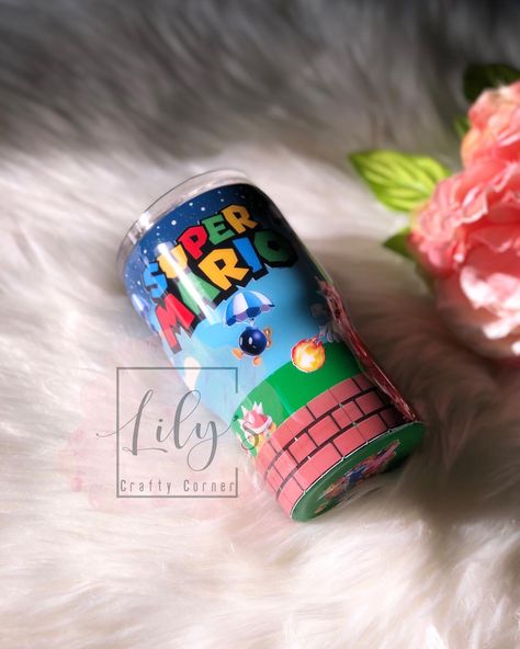 Kids Tumblers Mario Tumblers, Mario Tumbler, Kids Tumblers, Epoxy Tumbler, Kids Tumbler, Mario Brothers, Shot Glass, Mario, Tumbler