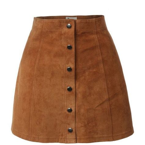 Mastani Dress, Button Down Mini Skirt, Brown Suede Skirt, Brown Mini Skirt, White Crow, Button Up Skirts, Skirt Denim, Suede Mini Skirt, A Line Mini Skirt