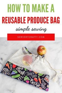 Period Pads, Reusable Produce Bags, Sewing 101, Simple Sewing, Small Sewing, Fabric Ideas, Beginner Sewing, Beginner Sewing Projects Easy, Bag Sewing