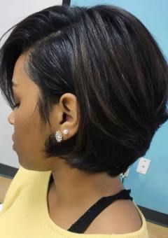 Short Black Hair, Bob Hairstyles, African American, Black Hair, A Woman, Black Women, Hairstyles, Hair, Black