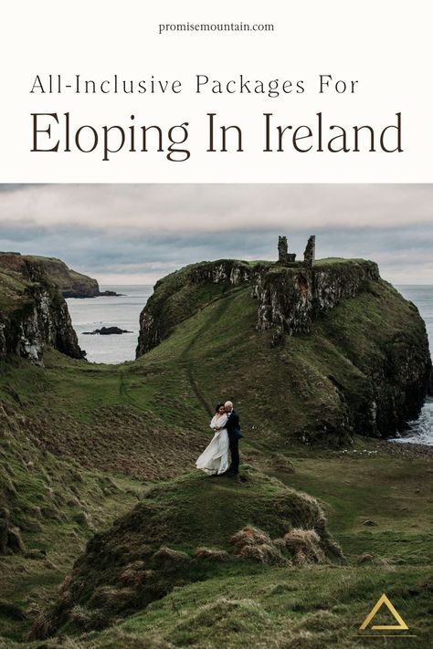 Why have your wedding somewhere local when you can take it international? Eloping in Ireland is one of our all-inclusive packages offering a wedding like no other! Visit the blog post and pick the best package for you and your partner. Ireland Wedding Dress, Minimalist Wedding Reception, Intimate Elopement Ideas, Ireland Wedding Venues, Coast Of Ireland, Castle Wedding Venue, Intimate Wedding Reception, Castles In Ireland, Mountain Weddings