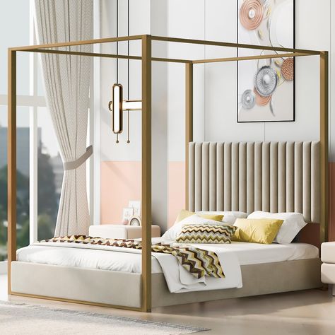 Canopy bed with curtains