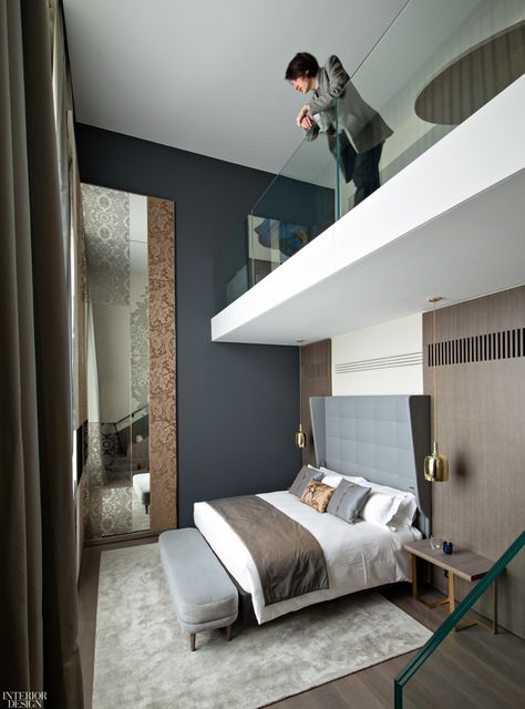 Mezzanine Bedroom, Timber Ceiling, Elegant Hotel, Timber Panelling, Hotel Project, Rooftop Restaurant, Lyon France, Hotel Furniture, Bedroom Hotel