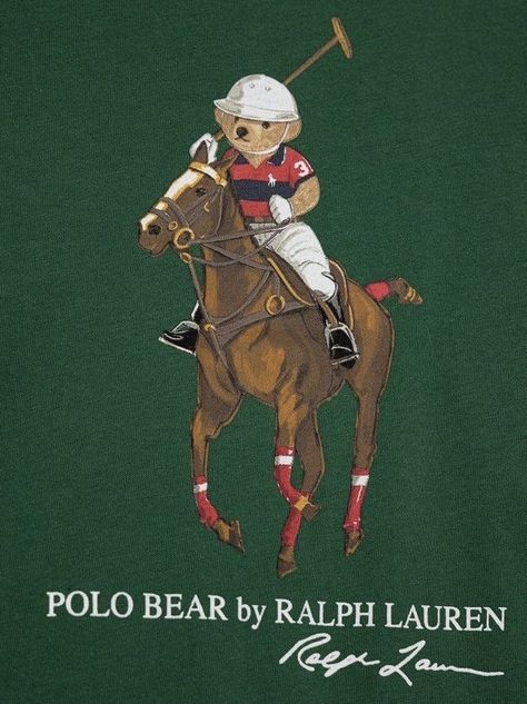 Polo Ralph Lauren Wallpaper, Polo Ralph Lauren Outfits, Polo Bear Ralph Lauren, Teddy Bear Cartoon, Polo Horse, Teddy Bear Clothes, Equestrian Art, Bear Logo, Ralph Lauren Logo