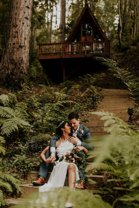 California Cabin Redwoods Boho Rustic Wedding Photography | Santa Cruz Redwoods Wedding Inspiration Redwood Wedding California, California Cabin, Santa Cruz Redwoods, Redwoods Wedding, Redwood Wedding, Rustic Wedding Photography, Big Sur Wedding, Cabin Wedding, Villa Wedding